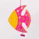 Handmade Wooden Fish Christmas Hanging for Home Decor - Pink, Sky Blue, Navy Blue, Purple